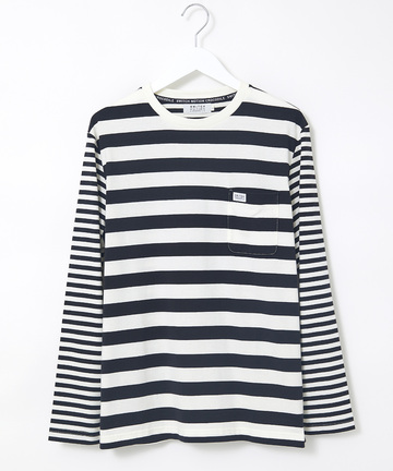 クレイジー ボーダー柄 カットソー