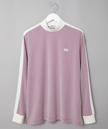 ジャカード切り替え ハイネック カットソー