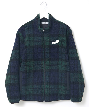 チェック柄 フリース ブルゾン