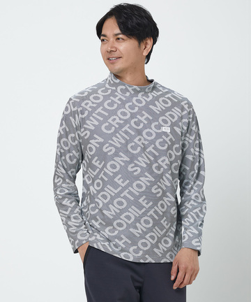 ロゴ ジャカード ハイネック カットソー