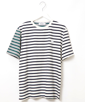 スノーコットン クレイジーボーダー柄 Tシャツ【接触冷感】