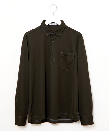 ロゴ刺繍 ステッチ ポロシャツ