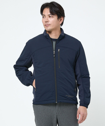 フリース切り替え スタンドカラー ブルゾン