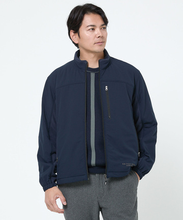 フリース切り替え スタンドカラー ブルゾン