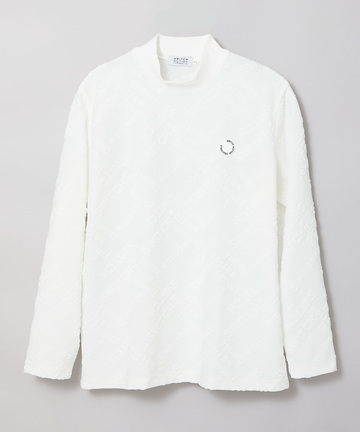 パイル ジャカード ハイネックTシャツ
