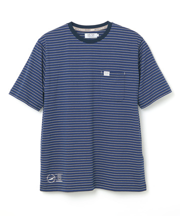 ピンボーダー 天竺 Tシャツ【ウガンダ オーガニック コットン】