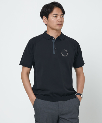 ロゴプリント ニット ポロシャツ【ZERO POLO SHIRT】