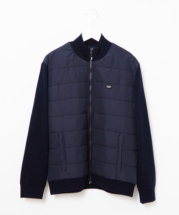 ニット ドッキング 中綿ブルゾン