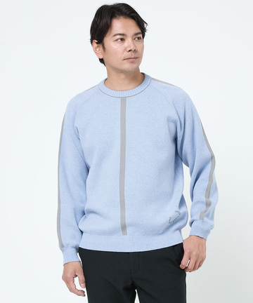 ウールブレンド ジャカード  ニット 【手洗いOK】