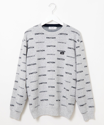 ウールブレンド ロゴジャカード ニット【手洗いOK】