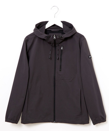 フード付き ストレッチ ジップパーカー【手洗いOK】