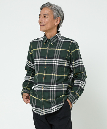 チェック柄 ボタンダウン シャツ