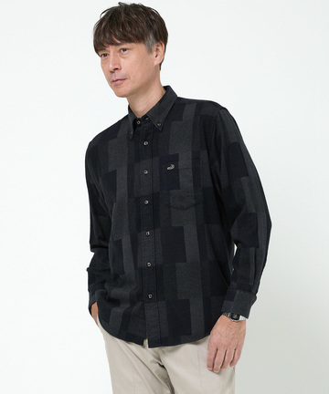 チェック柄 昼夜織り ボタンダウンシャツ