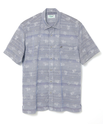 スノーコットン ドビー ボーダー シャツ 【接触冷感】