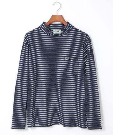 スムース素材 ハイネックカットソー