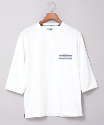 ヘンリーネック 七分袖 Tシャツ【吸汗速乾】