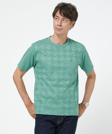 リンクス ハウンドドゥース柄 Tシャツ【吸汗速乾】