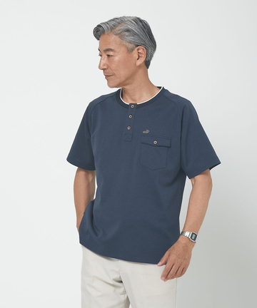 ポンチ ヘンリーネック Tシャツ
