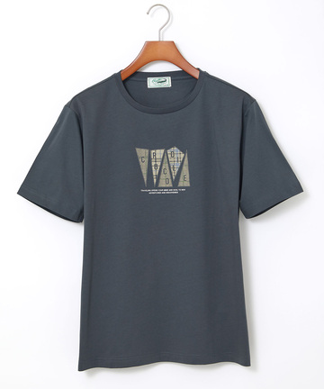 チェック柄 ロゴ プリントTシャツ