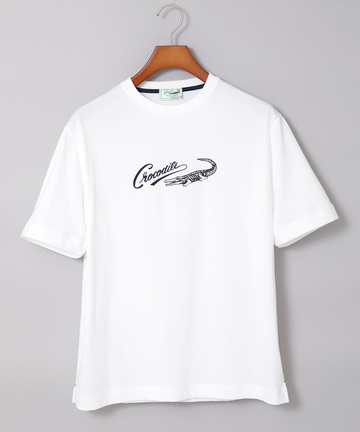 プレーティング天竺 ロゴプリント Tシャツ【一部店舗限定】