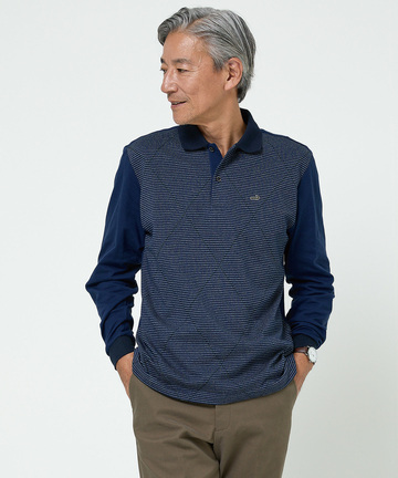 シルケット加工 地柄 ポロシャツ【日本製】