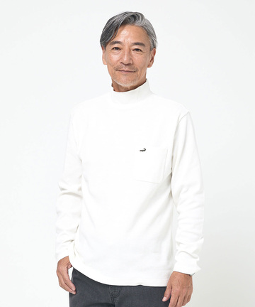 ハイネック リブ カットソー