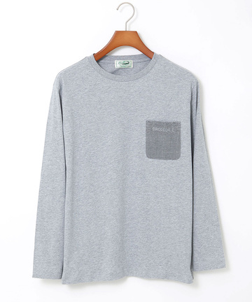ポケットデザイン 長袖 Tシャツ