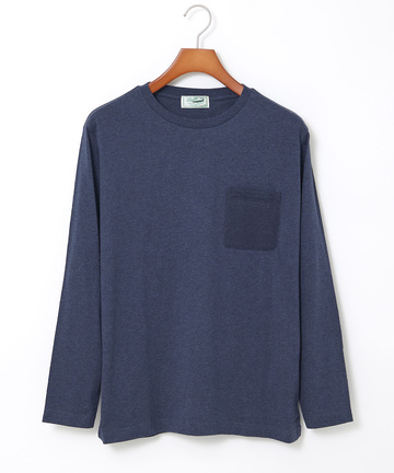 ポケットデザイン 長袖 Tシャツ