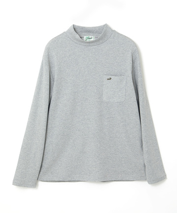 テレコ編み ハイネック カットソー