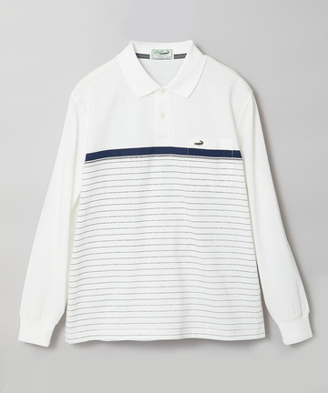 スノーコットン パネルボーダー ポロシャツ 【接触冷感】