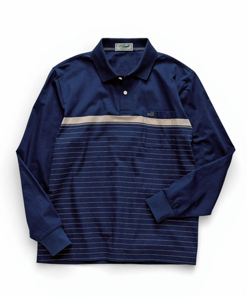 スノーコットン パネルボーダー ポロシャツ 【接触冷感】
