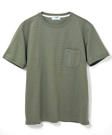 スノーコットン シャドーボーダー Tシャツ【接触冷感】