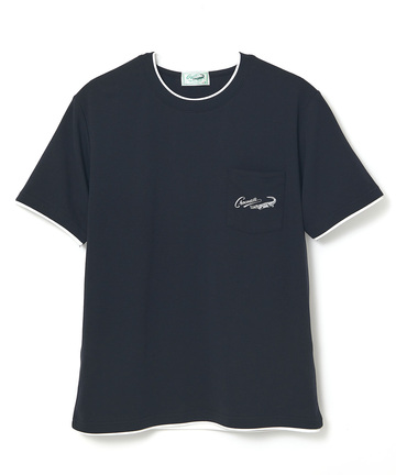 レイヤード風 ロゴプリント Tシャツ