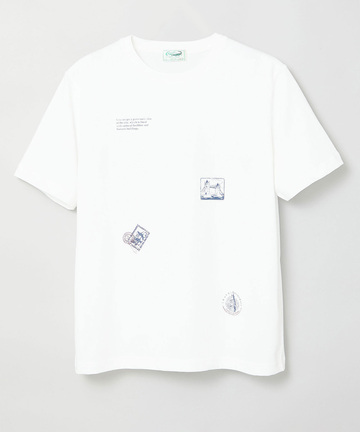 スタンププリント プレーティング Tシャツ