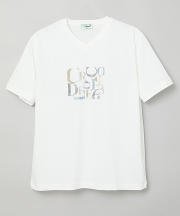 ロゴプリント Vネック Tシャツ