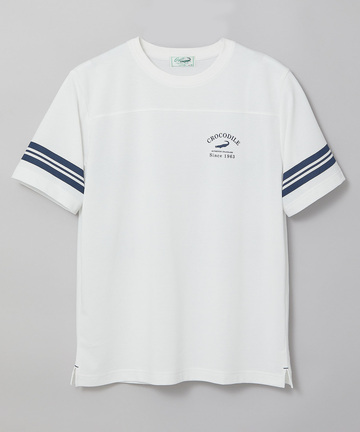 袖ライン フロント切り替え Tシャツ