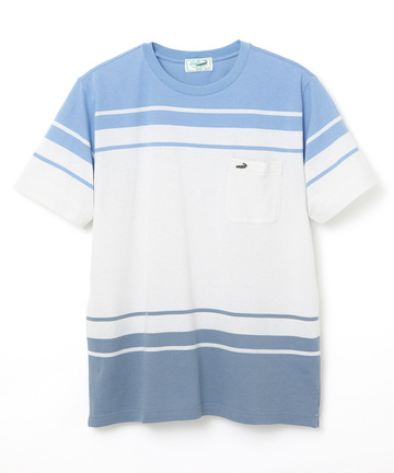 鹿の子調 パネルボーダー Tシャツ