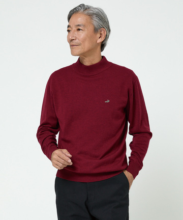 ハイゲージ ハイネック ニット【手洗いOK】