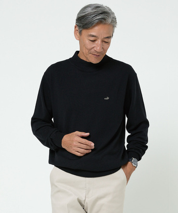 ハイゲージ ハイネック ニット【手洗いOK】