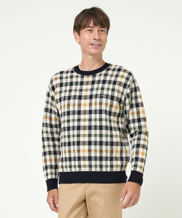 クロコダイルタータン クルーネック セーター