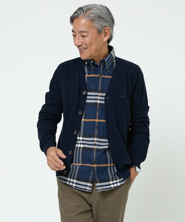 Vネック スウェット カーディガン【一部店舗限定】【手洗いOK】