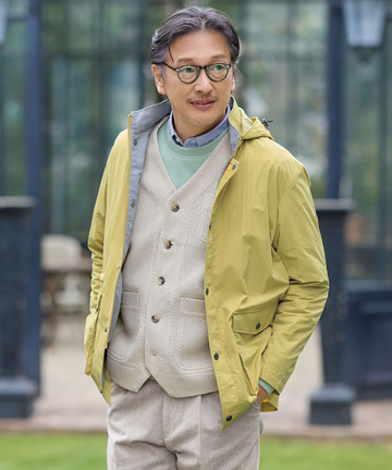 タフタ フード付き マウンテン ジャケット