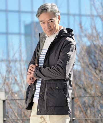 タフタ フード付き マウンテン ジャケット
