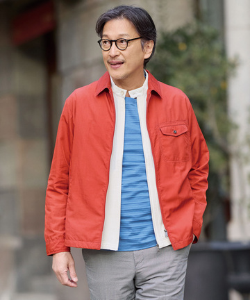 タフタ素材 ジップアップ ブルゾン【撥水】