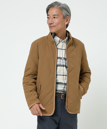 スタンドカラー キルティング ジャケット