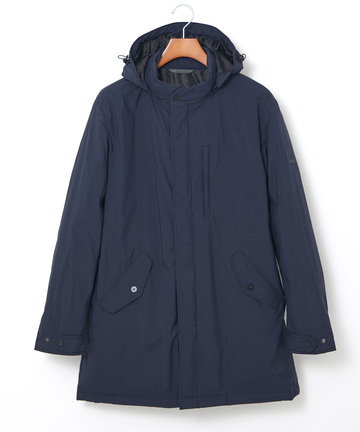 タフタ素材 フード付き ダウンコート【撥水】