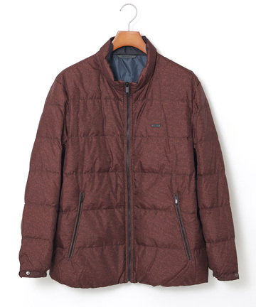 ウールライクプリント ダウン ジャケット