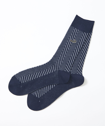 ウールブレンド ヘリンボーン ソックス