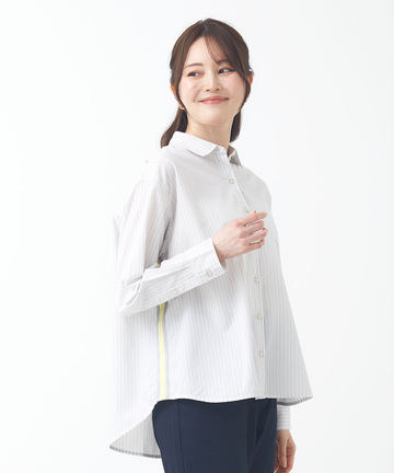 サイドライン ストライプ ブラウス