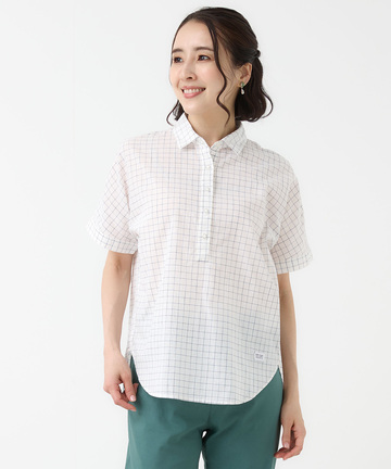 グラフチェック柄 プルオーバー ブラウス